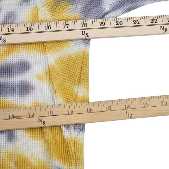 Anthro Pilcro Angie Mock Neck Waffle Top Tie Dye Women's Size XS Boho Hippie - Picture 8 of 9